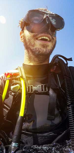 Happy smiling Scuba Diver